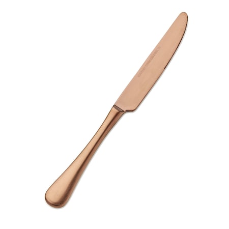 Bon Chef Como, Dinner Knife, Solid Handle, Satin Finish, 13/0, 9.13" - Rose Gold Matte , set of 12 S4111RGM